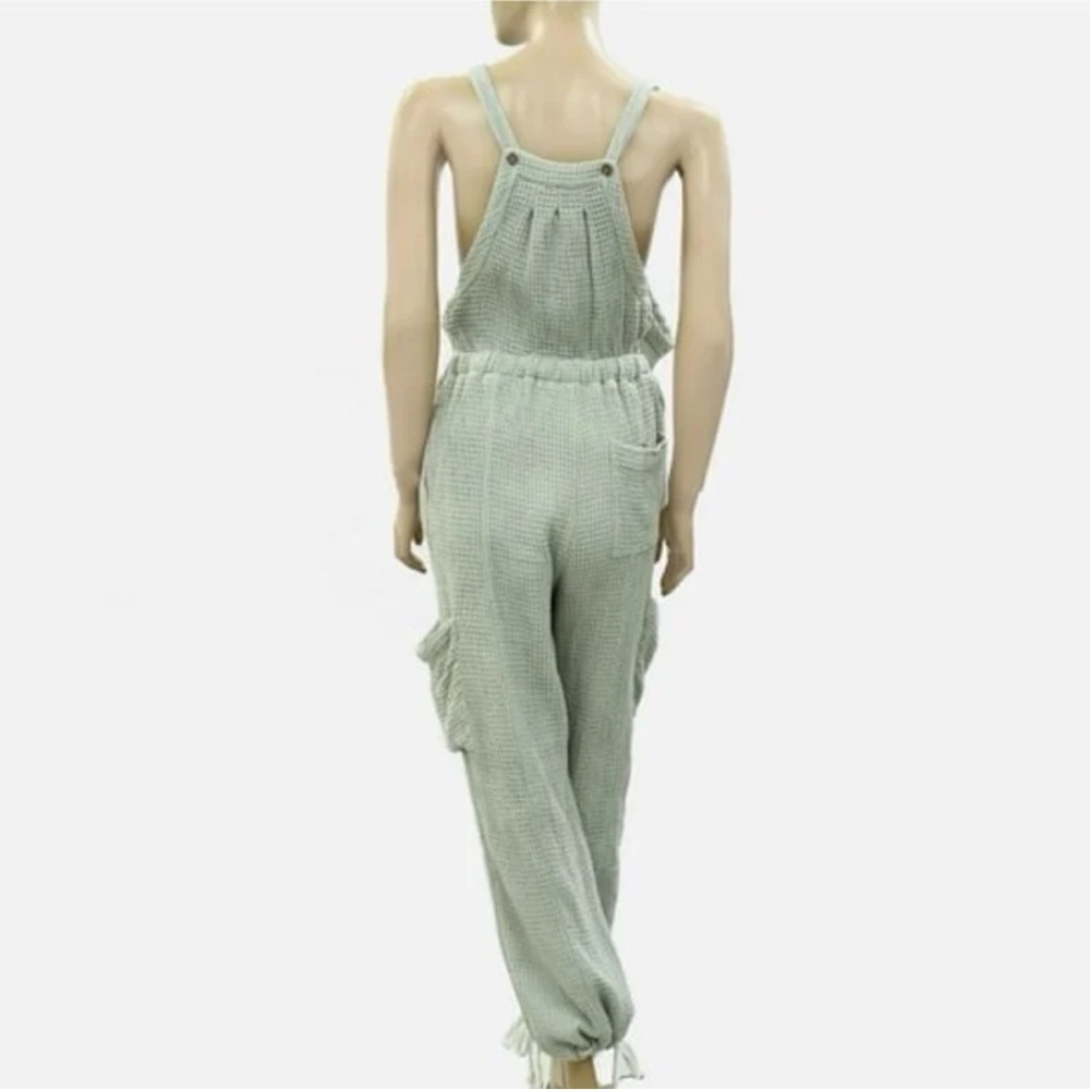 Free People Off The Grid Jumpsuit One-Piece Waffle-Knit Cotton Romper Oxide XS - Picture 9 of 11